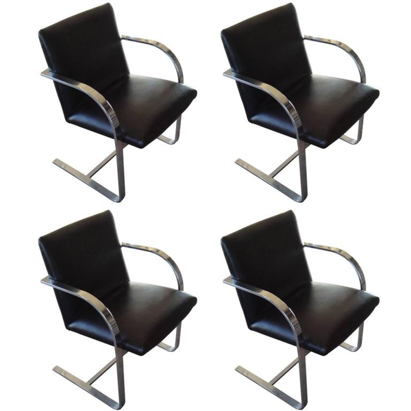 Set of 4 Vintage Mies van der Rohe "Brno" Chairs