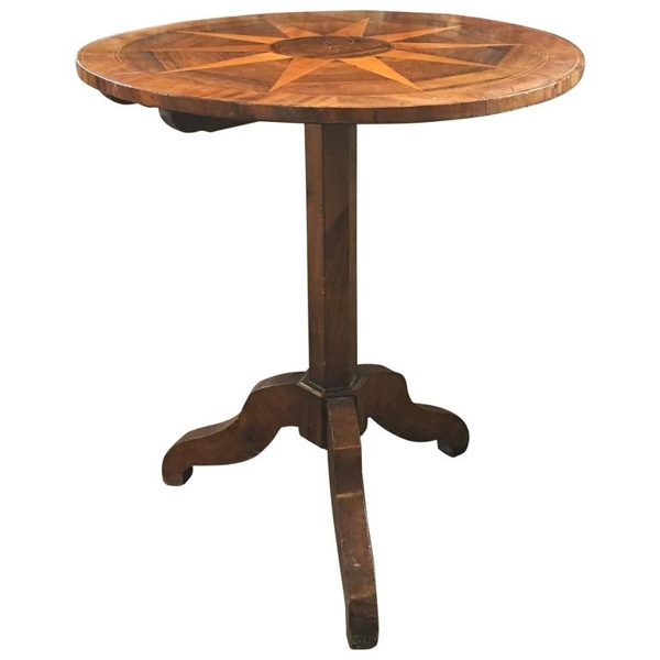 Marquetry Side Table, circa 19th Century