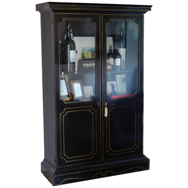"Bois Noirci" Fruitwood Louis XIV Biblioteque Cabinet, c. 1900
