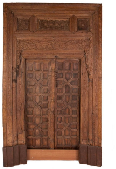 Carved Antique Door, Pakistan, 17th Century