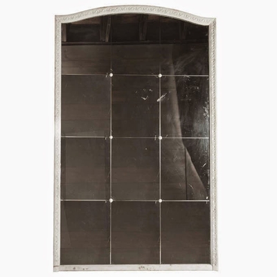 Vintage White Iron Mirror with Rosettes, Early 20th Century