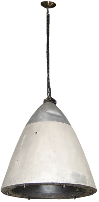 Pair of Vintage Airplane Nose Cone Lanterns, Belgium, c. 1965