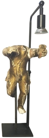 Vintage Putti Torch Figurine Lamp, Circa 18th Century