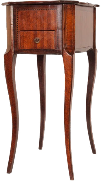 Petite Marquetry Side Table, c. Late 19th Century