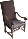 Upholstered High Back Armchair
