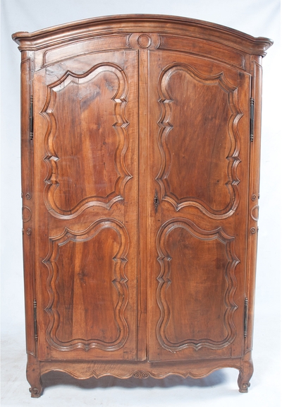 French Armoire with Carving, Patina