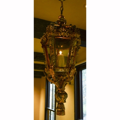 Pair of Italian Baroque Silver and Parcel Gilt Lanterns