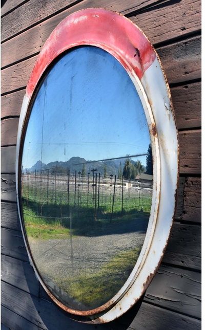 19th Century Convex Railway Mirror