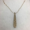 24K Gold Plated Brazilian Druzy Teardrop Necklace