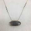Grey Moonstone and Mystic Labradorite Necklace (One of a kind)