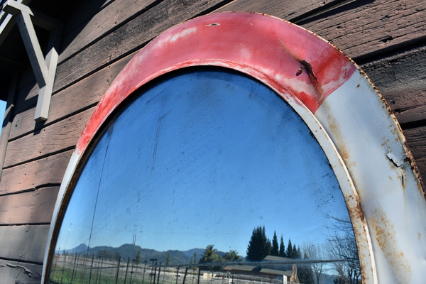 19th Century Convex Railway Mirror