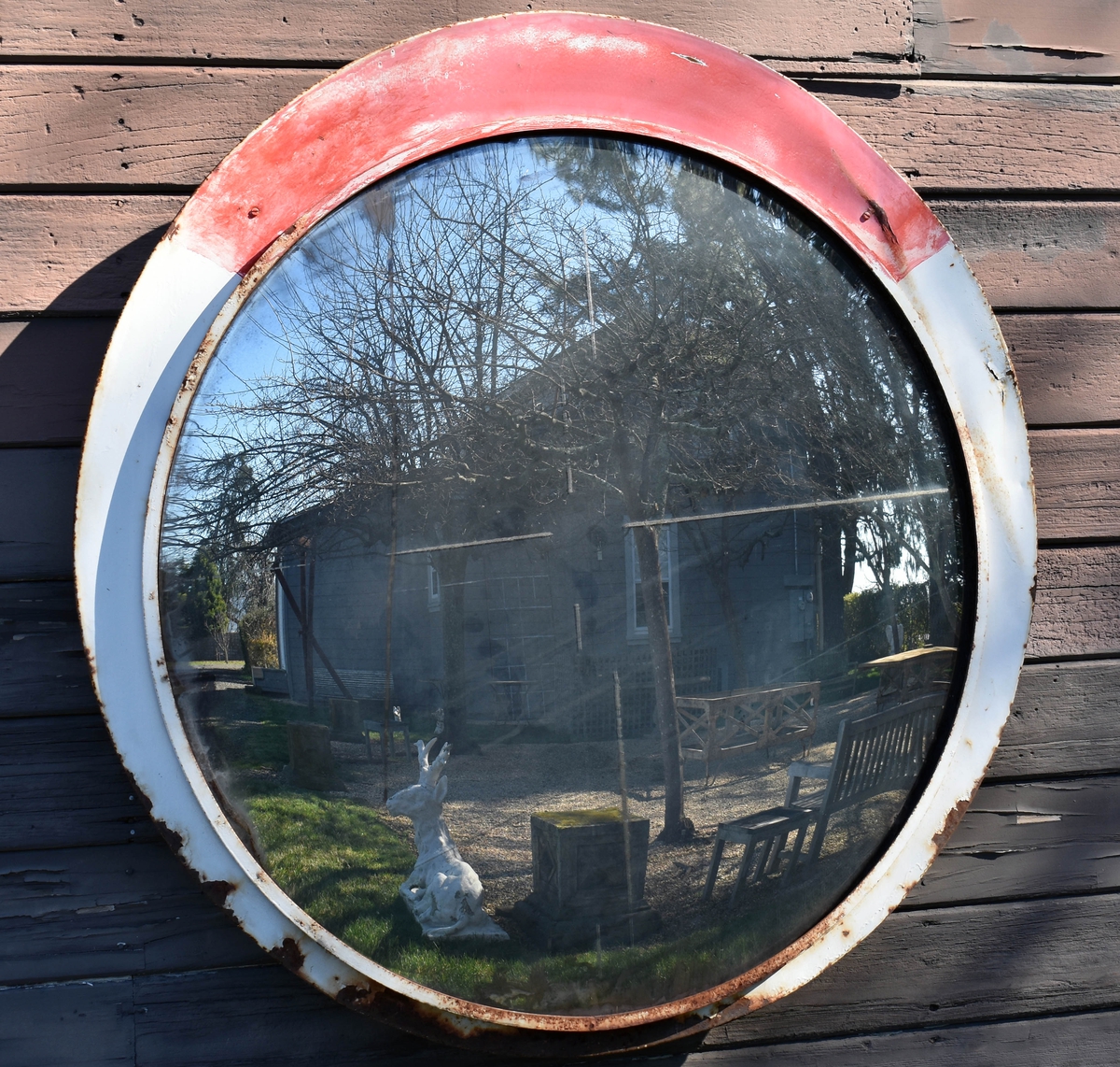 19th Century Convex Railway Mirror