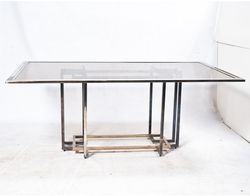 Glass & Brass Dining Table