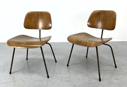 EAMES Herman Miller DCM Molded Wood Chairs (pair)