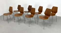Fritz Hansen Style Stacking Wood Ant Chairs, set of 8