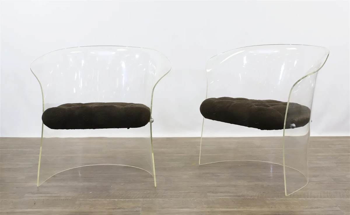 Lucite Barrel Chairs (pair)