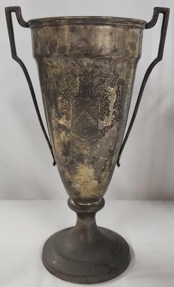 Silver Plated Trophy Vase with Coat of Arms