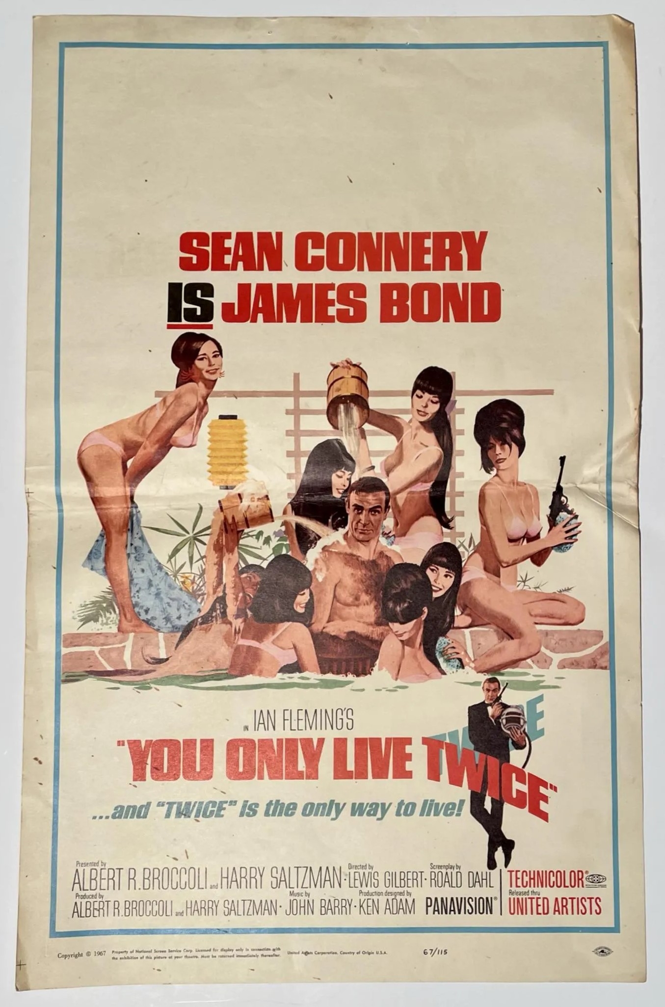 Original You Only Live Twice- James Bond Window Card