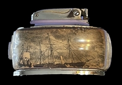 Vintage Ronson steam & Clipper Ship Table Lighter