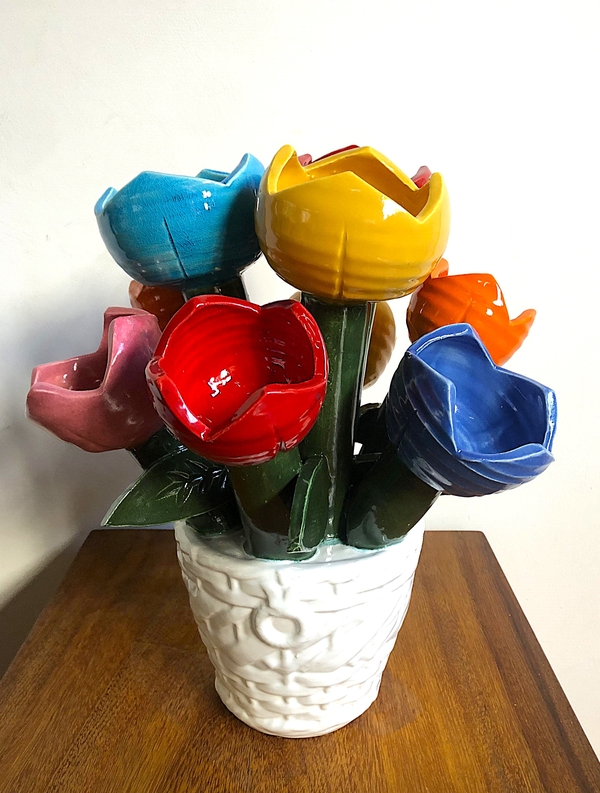 Mixed Tulip Basket