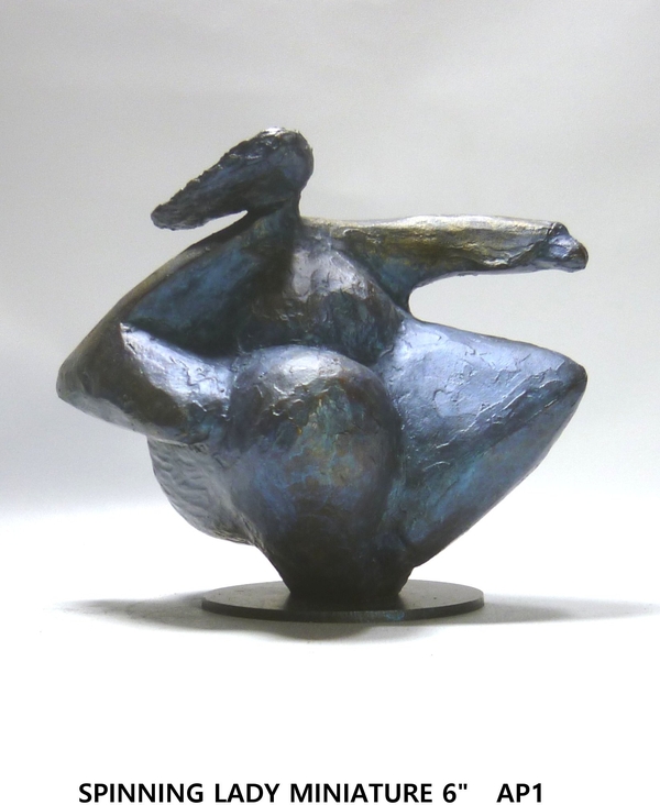 Spinning Lady AP1- sapphire patina