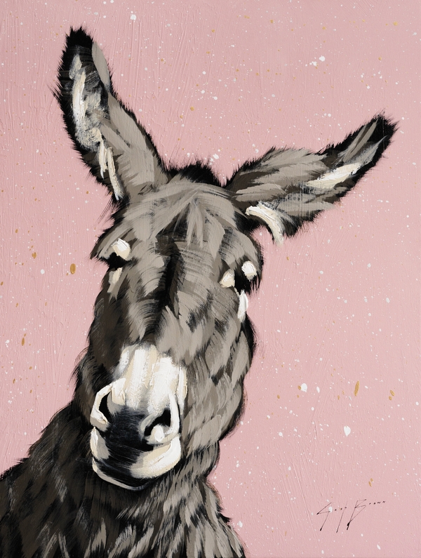 Donkey on Pink Splatter